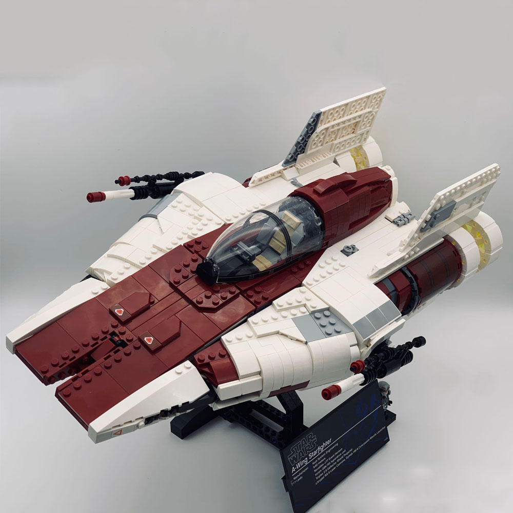 Star Wars A-wing Star Fighter With Figure Moc Model Modular Building ...