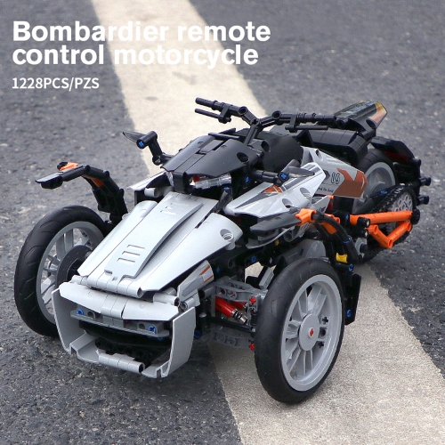 Moyu Technic Super Racing Car Bombardier 1228Pcs Moc Model Modular Building Blocks Bricks Toys MY88013