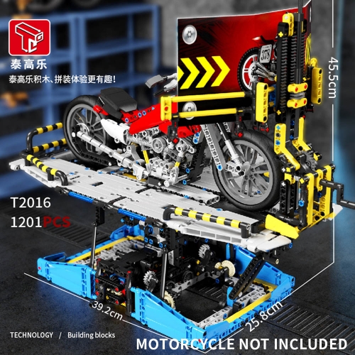 TGL Technic Motorcycle Simulation Test Bench 1201Pcs Moc Model Modular Building Blocks Bricks Toys T2016