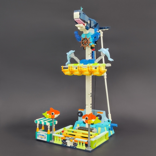 Jiestar Ideas Undersea Paradise Turbo Drop 764Pcs With Figures Moc Model Modular Building Blocks Bricks Toys 37403