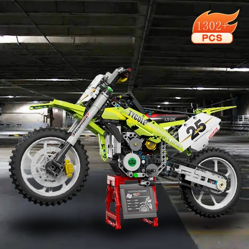 TGL Technic Motorcycle Mountain Bike 1302Pcs Moc Model Modular Building Blocks Bricks Toys T4018