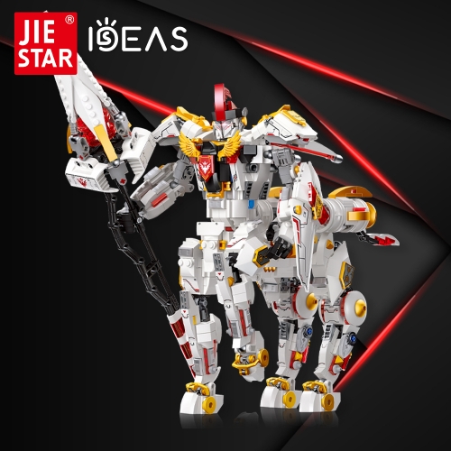 Jiestar Ideas Silver Wing Cavalary Iron Mecha Deformable Robots 1389Pcs Moc Model Modular Building Blocks Bricks Toys 67022