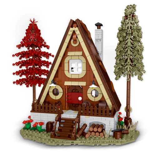 Morkmodel Creator Expert Street View Triangle Cabin 1689Pcs Moc Model Modular Building Blocks Bricks Toys 031071