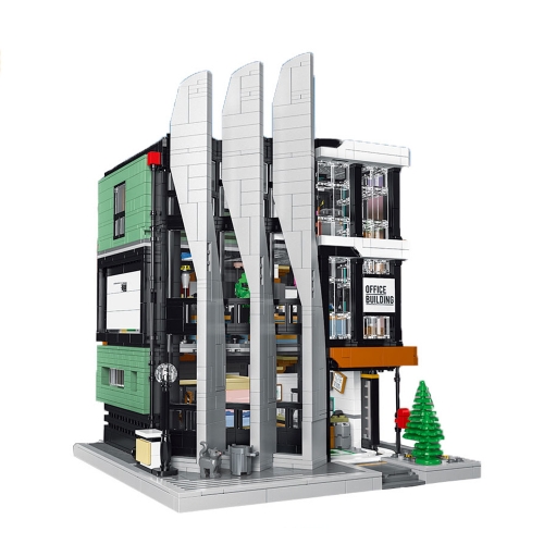 Pinbao Creator Expert Street View The Office Boss On Top 3828Pcs Moc Model Modular Building Blocks Bricks Toys 7702