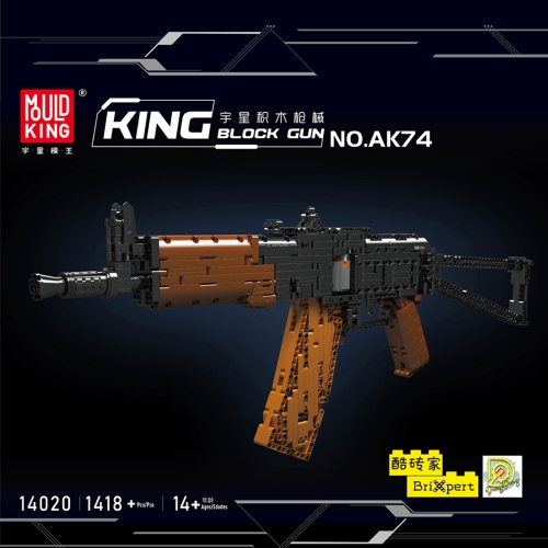 Mould King AK-47 Assault Rifle Gun 1418Pcs With Motor Moc Model Modular Building Blocks Bricks Toys 14020