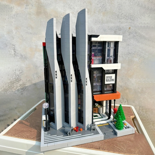 Pinbao Creator Expert Street View The Office Boss On Top 3828Pcs Moc Model Modular Building Blocks Bricks Toys 7702