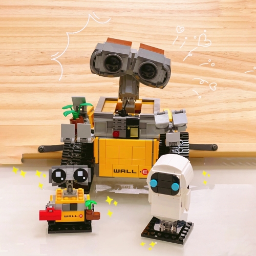 BrickHeadz EVE & WALL-E 155Pcs Moc Model Modular Building Blocks Bricks Toys 40619 82301