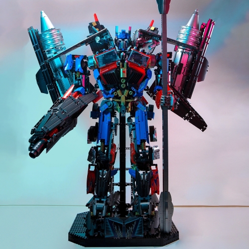 Kbox Transformers Jet Power Optimus Prime DJ-Rambo Man 8862Pcs Moc Model Modular Building Blocks Bricks Toys V5006