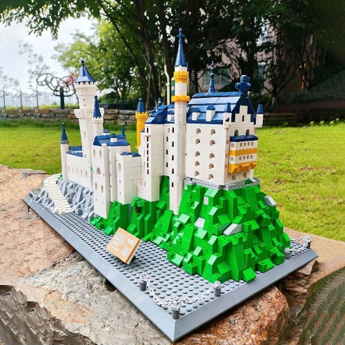 Wange Architechtural Series Neushwanstein Castle 1969Pcs Moc Model Modular Building Blocks Bricks Toys 6226