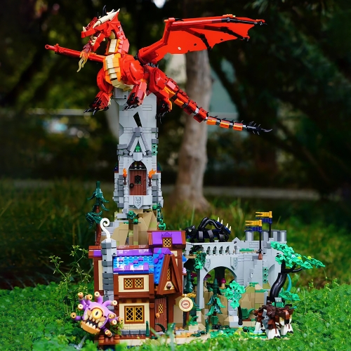 Movie Games Dungeons & Dragons: Red Dragon's Tale 3745Pcs Moc Model Modular Building Blocks Bricks Toys 21348 F2193
