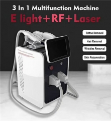 Multifuncional IPL OPT SHR+RF+Nd yag Q-switch láser para depilación