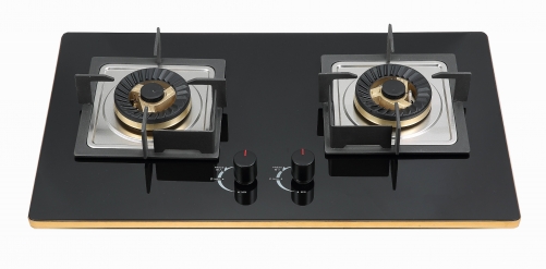 Tempered Glass Material Double Burner Built-In Stove JZQ-G212