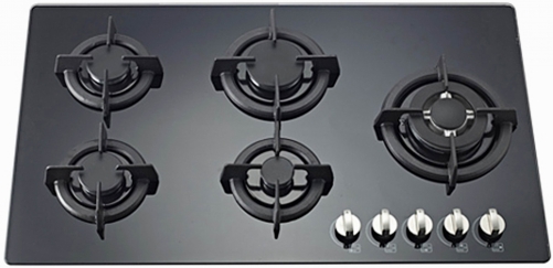 Kitchen Appliance Five Burners Tempered Glass Cooker Sets for Home JZQ-G504