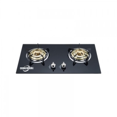 Kitchen Double Burners Tempered Glass Stove QG201