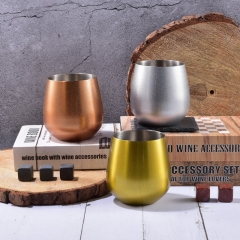 Stainless Steel Glitter Surface​​​​​​​ Wine Glass Copper Mug