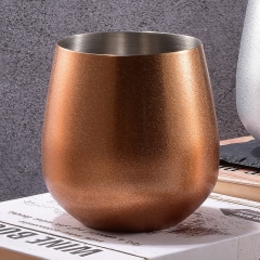 Stainless Steel Glitter Surface​​​​​​​ Wine Glass Copper Mug
