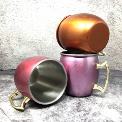 Stainless Steel Glitter Surface Moscow Mule Mugs Copper Mugs