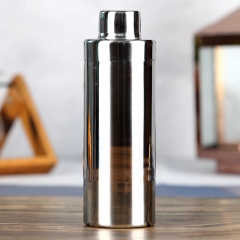 550ml Cylinder Cobbler Cocktail Shaker Sliver