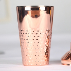 550ml Copper Plated Hammered Cocktail Shaker