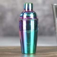 550ml Stainless Steel Rainbow Plated Cocktail Shaker