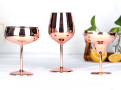 300ml Stainless Steel Copper Electroplated Margarita Cup Margarita Glass Goblet