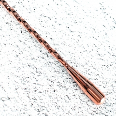 Copper Electroplated Teardrop|Goose Stainless Steel Twisted Stem Bar Spoon