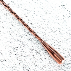 Copper Electroplated Teardrop|Goose Stainless Steel Twisted Stem Bar Spoon