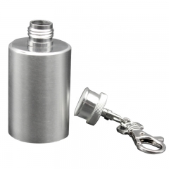 1oz Cylindrical Stainless Steel Mini Hip Flask