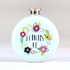 5oz Full-color Printed Stainless Steel Round Hip Flask