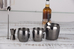 550ml Hammered Black Gun Metal Electroplated Moscow Mule Mug