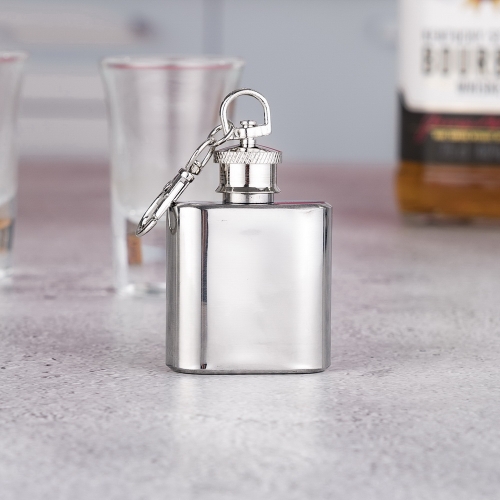 1oz Stainless Steel Mini Hip Flask