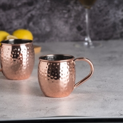 550ml Hammered Copper Electroplated Moscow Mule Mug