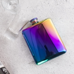 6oz Electroplated Stainless Steel Premium Hip Flask