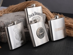 6oz Hip Flask Printed Hip Flask Laser Etched Hip Flask Famous Brands