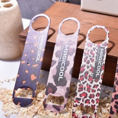 Leopard Print Speed Opener Stainless Steel Bottle Opener Bar Blade