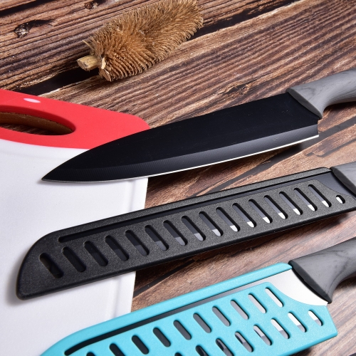 Non-stick Coating Kitchen Knife With Marble Printed Handle High Quality Kitchen Knife Set Kitchen Knives