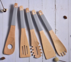 Wooden Kitchen Utensils With Anti-skid Wrap