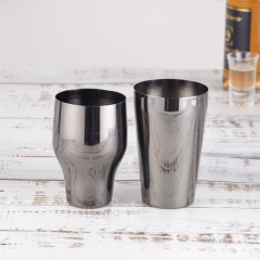 600ml Deep Black French Shaker Gun Metal Parisian Shaker