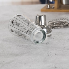 400ml Glass Cocktail Shaker Glass Shaker With Recipes