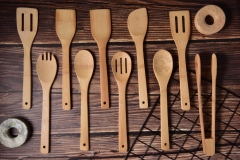 Wooden Kitchen Utensils Beech Wood Rubber Wood Kitchen Utensils