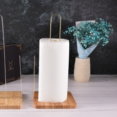 Wooden Bamboo Paper Towel Holder Kitchen Tissue Rack