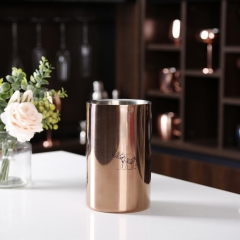 1500ml Copper Double Wall Stainless Steel Ice Bucket 1.5L Ice Bucket With Sketch Logo