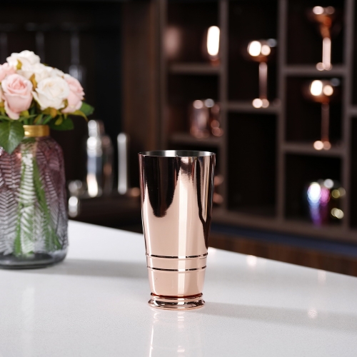 700ml Copper Plated Cocktail Shaker Stainless Steel Shaker Cup With Bottom