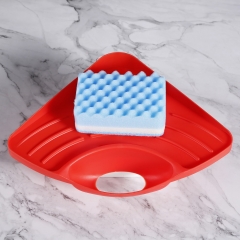 Triangle Sponge Holder Sanitaryware Holder Corner Plastic Sponge Holder With Suction Cup