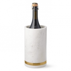 1000ml Marble Ice Bucket Ice Wine Barrel With Golden Ring