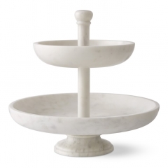 Marble Tiered Fruit Basket Cookie Dessert Stand