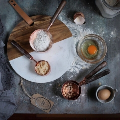Round Marble And Wood Cutting Board Cheese Board