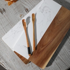 Rectangle Marble Acacia Cutting Board Acacia Wood Serving Board