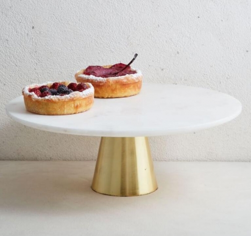 Professional Manufacturer Cake Holder Stand Marble Cake Stand with Dome