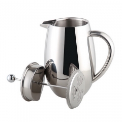 1L Drum Type Stainless Steel Double Wall French Press
